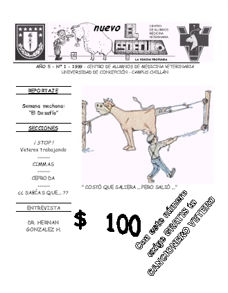 Portada del número 1 de El Espéculo 1999