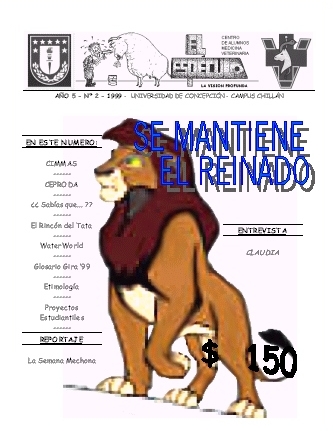 Portada del número 2 de El Espéculo 1999